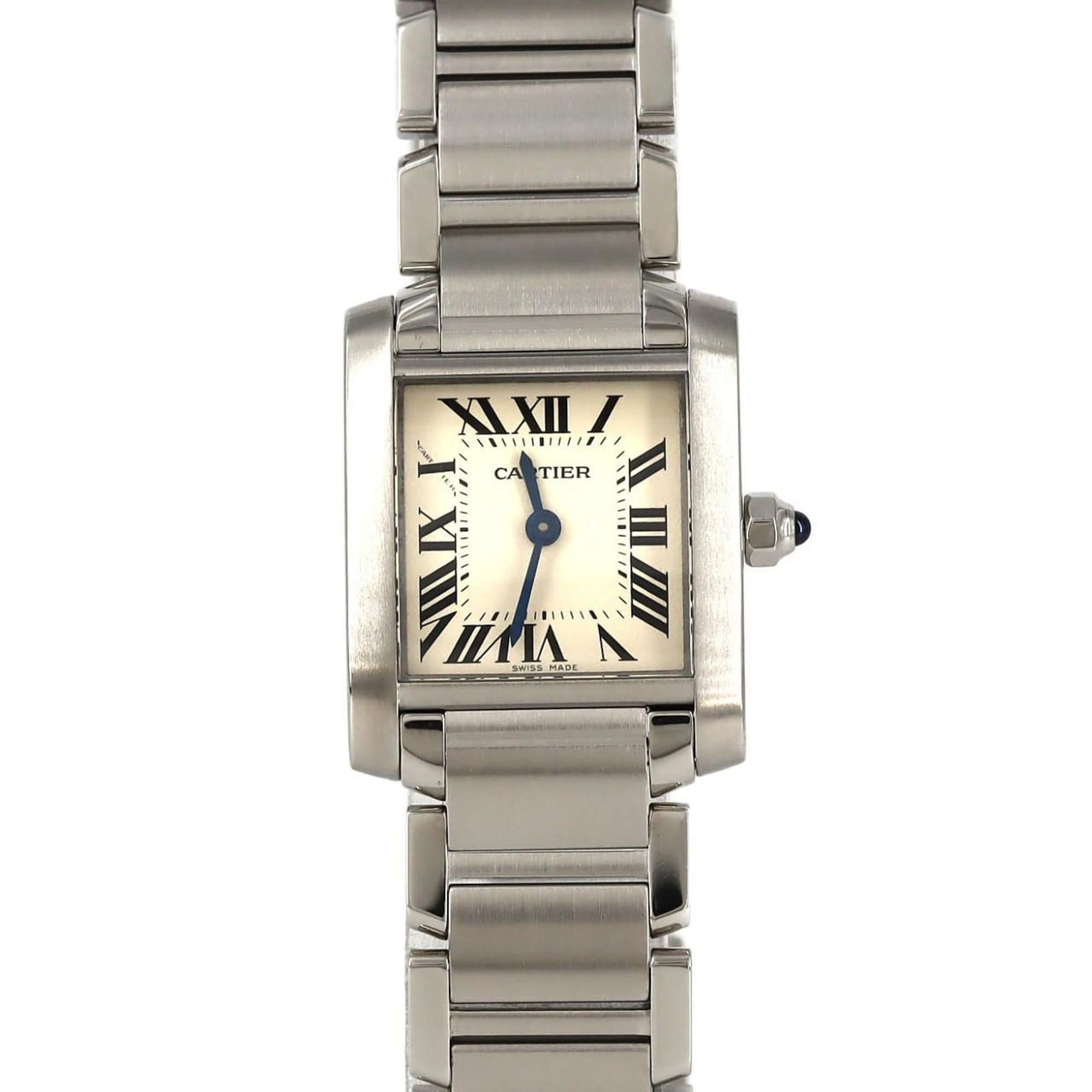 Cartier Tank Française SM W51008Q3 Stainless Steel Quartz Watch