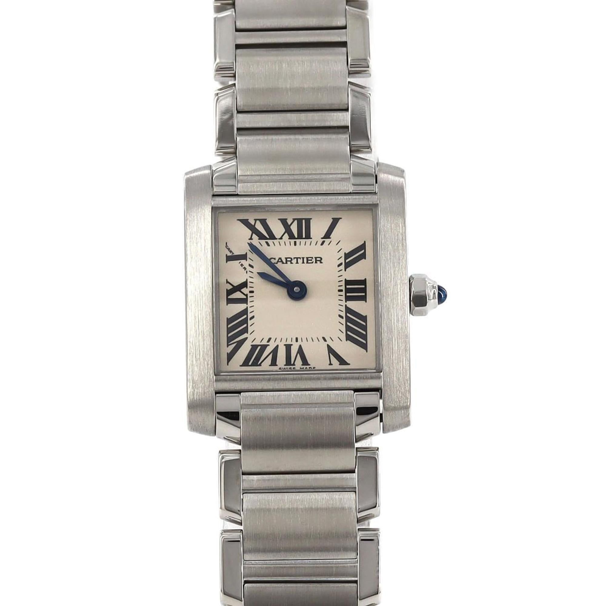 Cartier Tank Francaise SM W51008Q3 SS Wristwatch Quartz