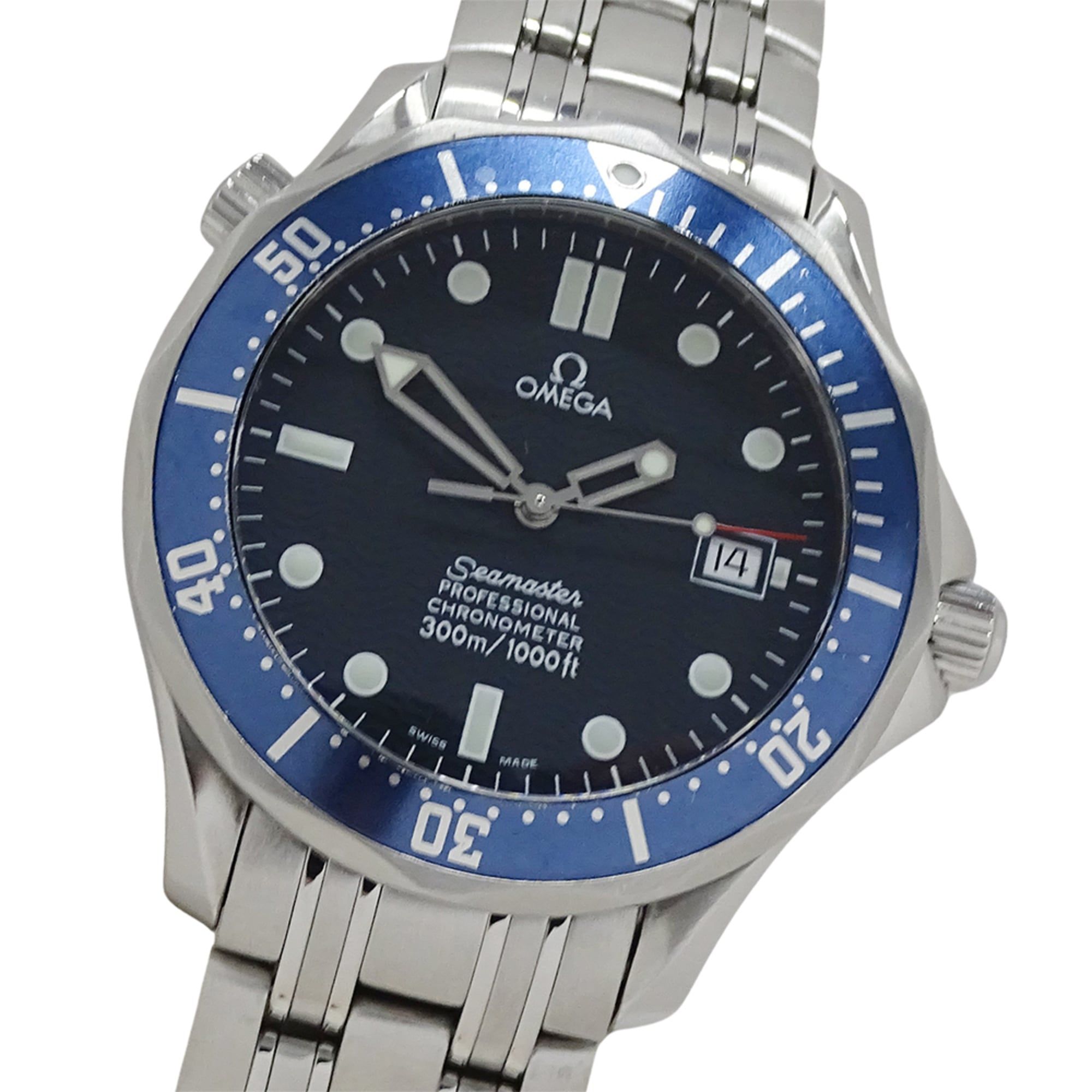 OMEGA Seamaster 2531.80 Men's Watch, Brand Professional, 300m, Date, Automatic, Stainless Steel, Sil