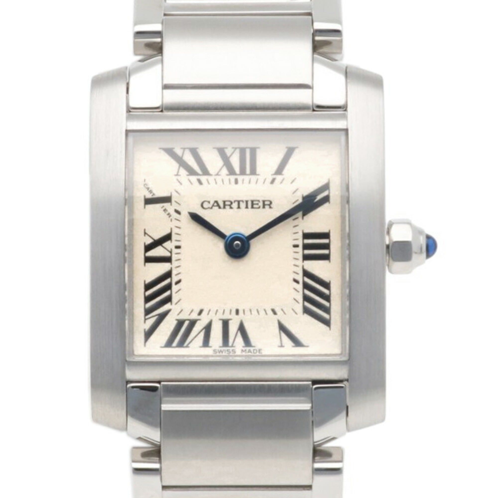 Cartier Tank Française SM Watch, Stainless Steel, 3217, Quartz Movement, Refinished, Women's, CARTIE