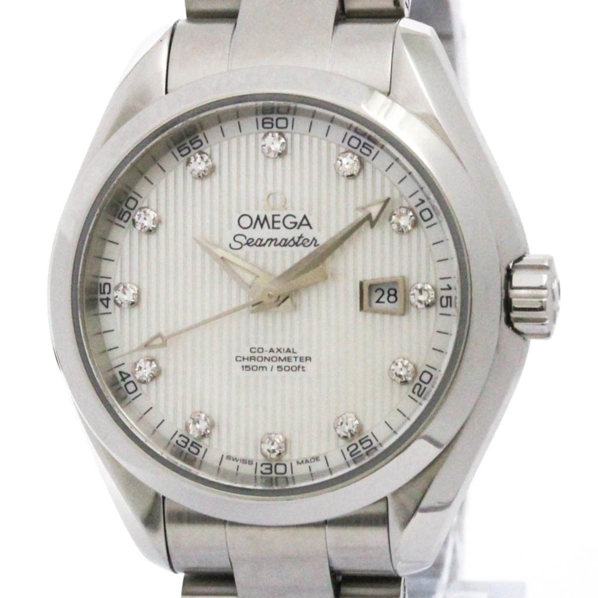 OMEGA Seamaster Aqua Terra Co-Axial Diamond Watch 231.10.34.20.55.001 Polished