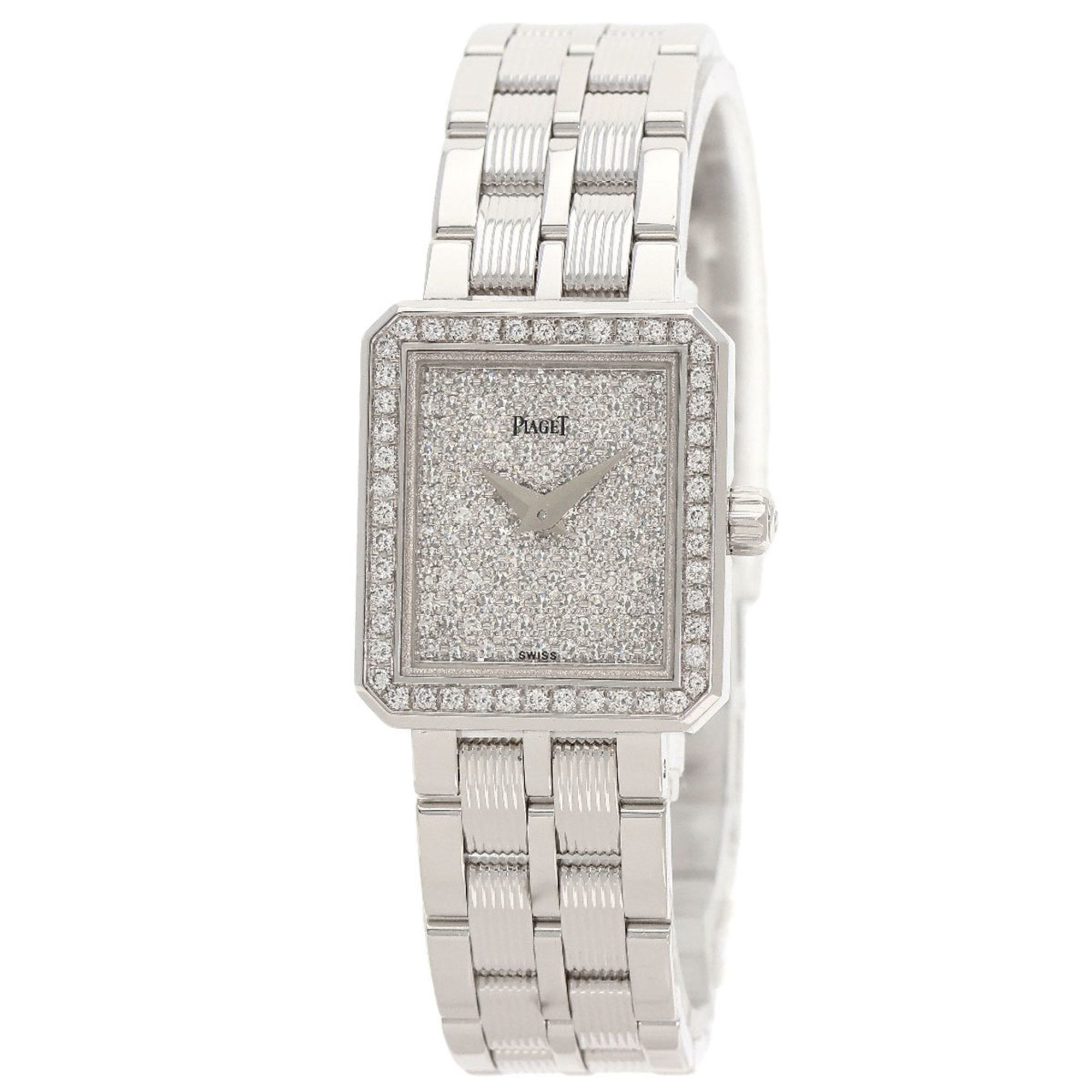 Piaget Protocol Diamond Dial Watch in 18K White Gold (K18WG) with Diamonds for Women
