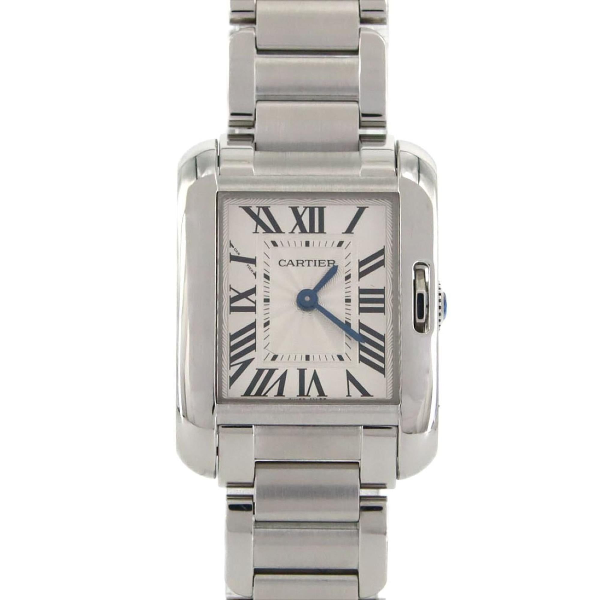 Cartier Tank Anglaise SM W5310022 Stainless Steel Quartz Watch