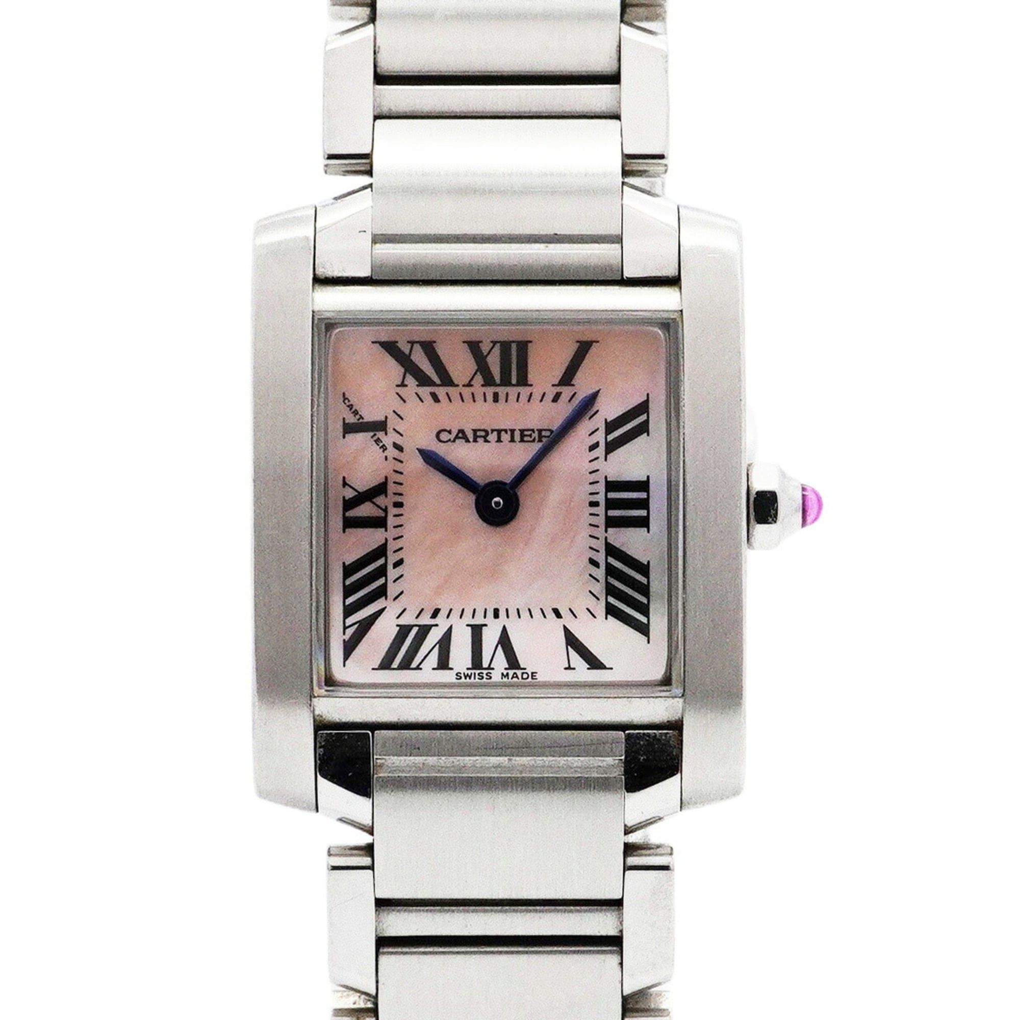 Cartier Tank Française SM W51028Q3 Pink Dial Women's Watch