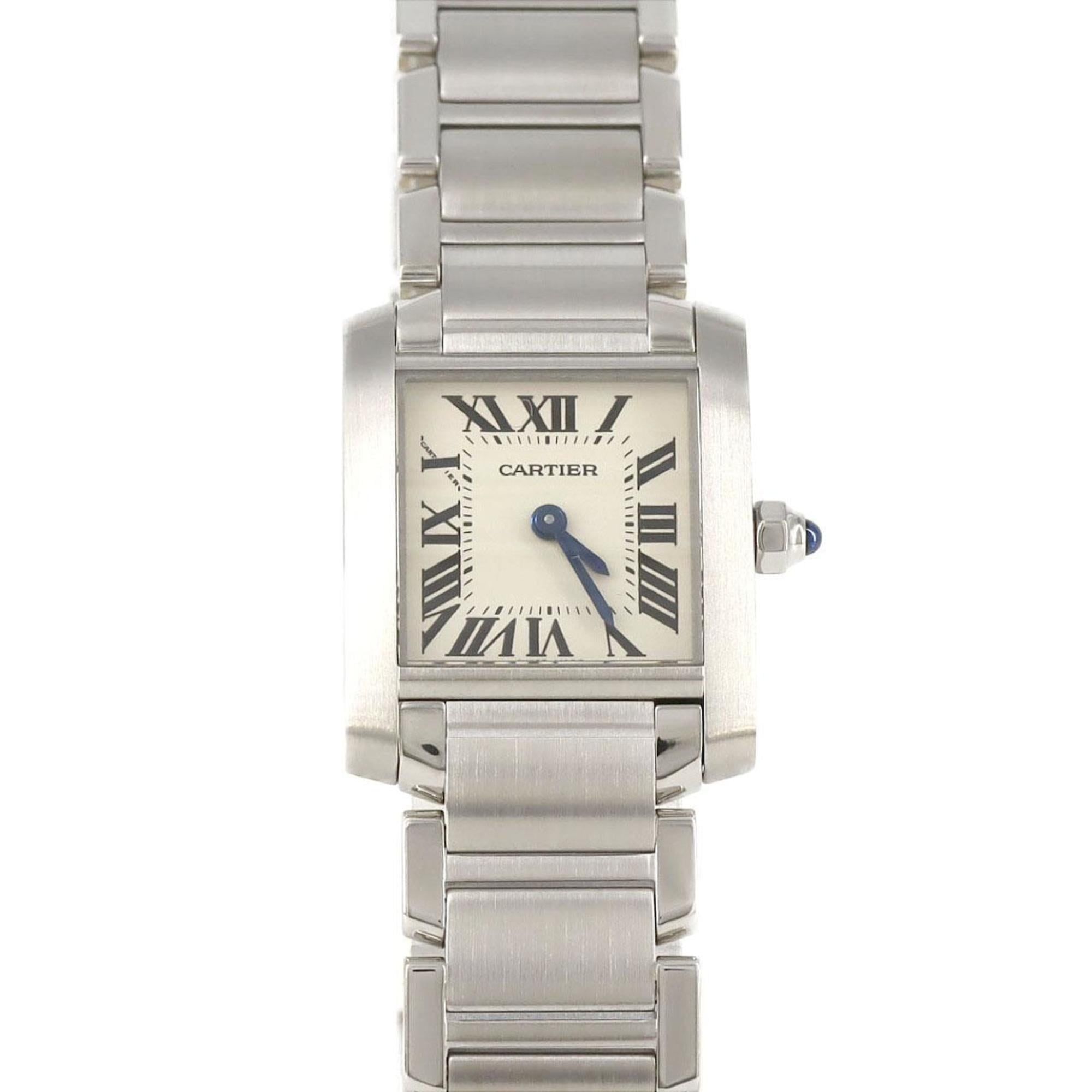 Cartier Tank Française SM W51008Q3 Stainless Steel Quartz Watch