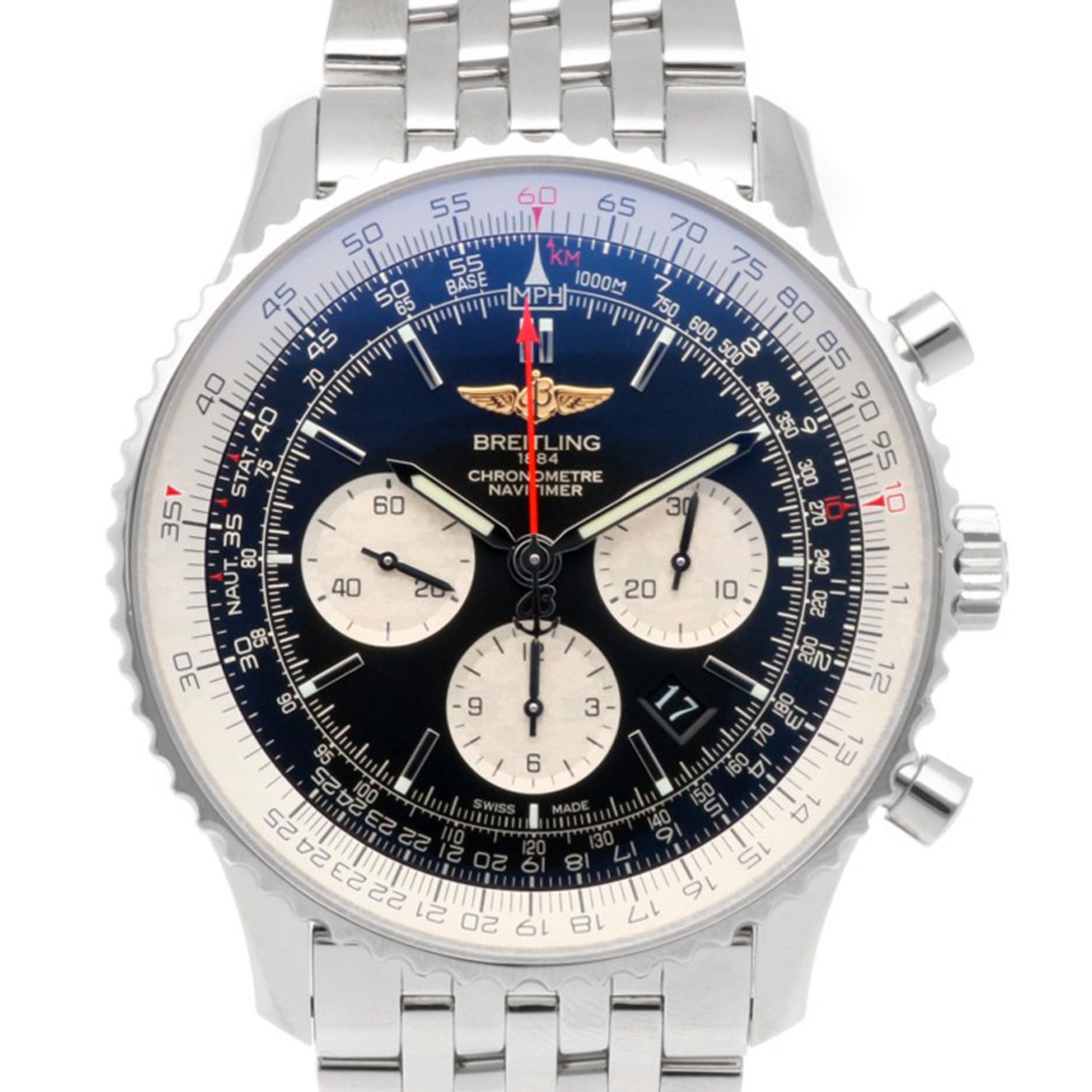 Breitling Navitimer Watch, Stainless Steel, AB12721, Automatic, Men's, Chronograph, Warranty, Manufa