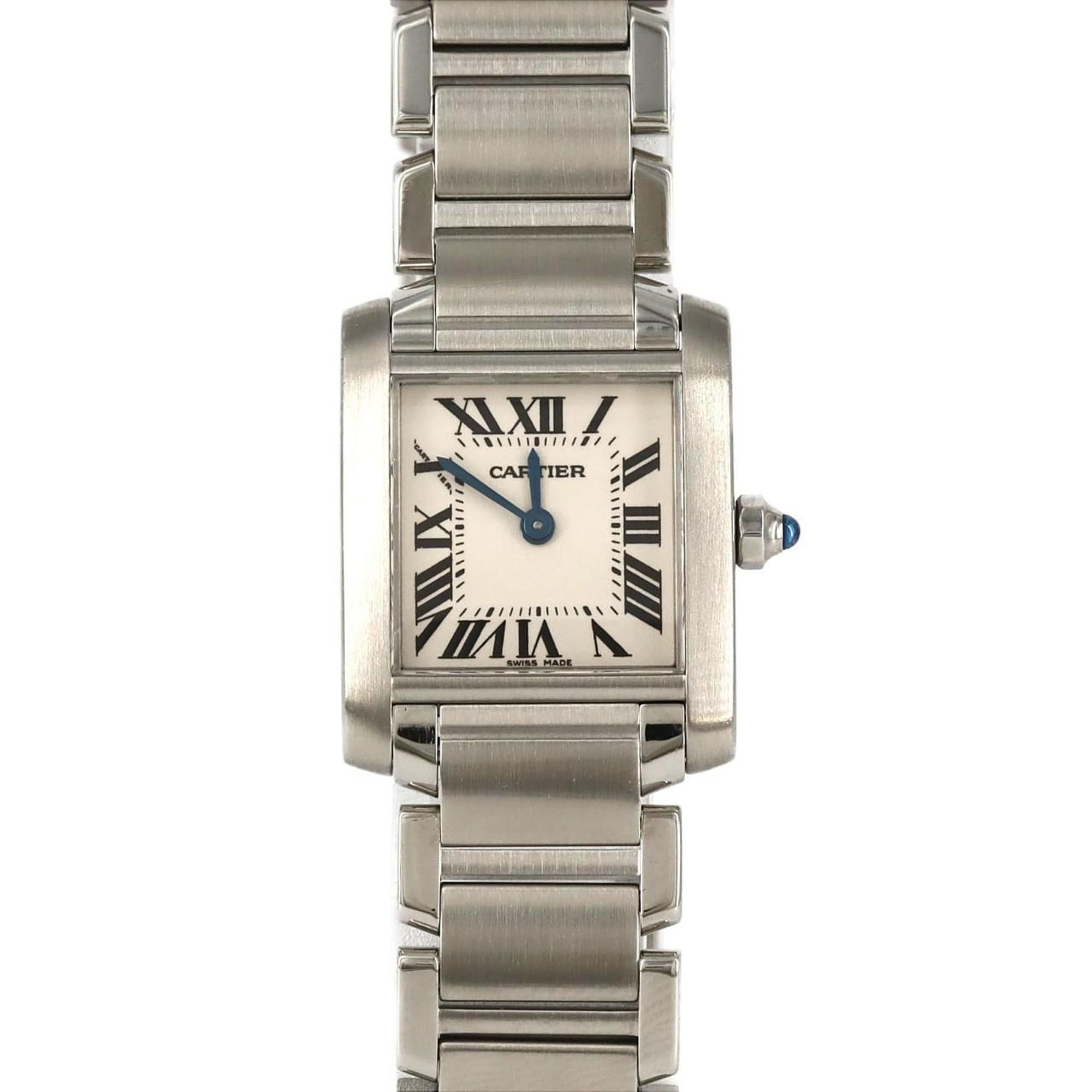 Cartier Tank Française SM W51008Q3 Stainless Steel Quartz Watch