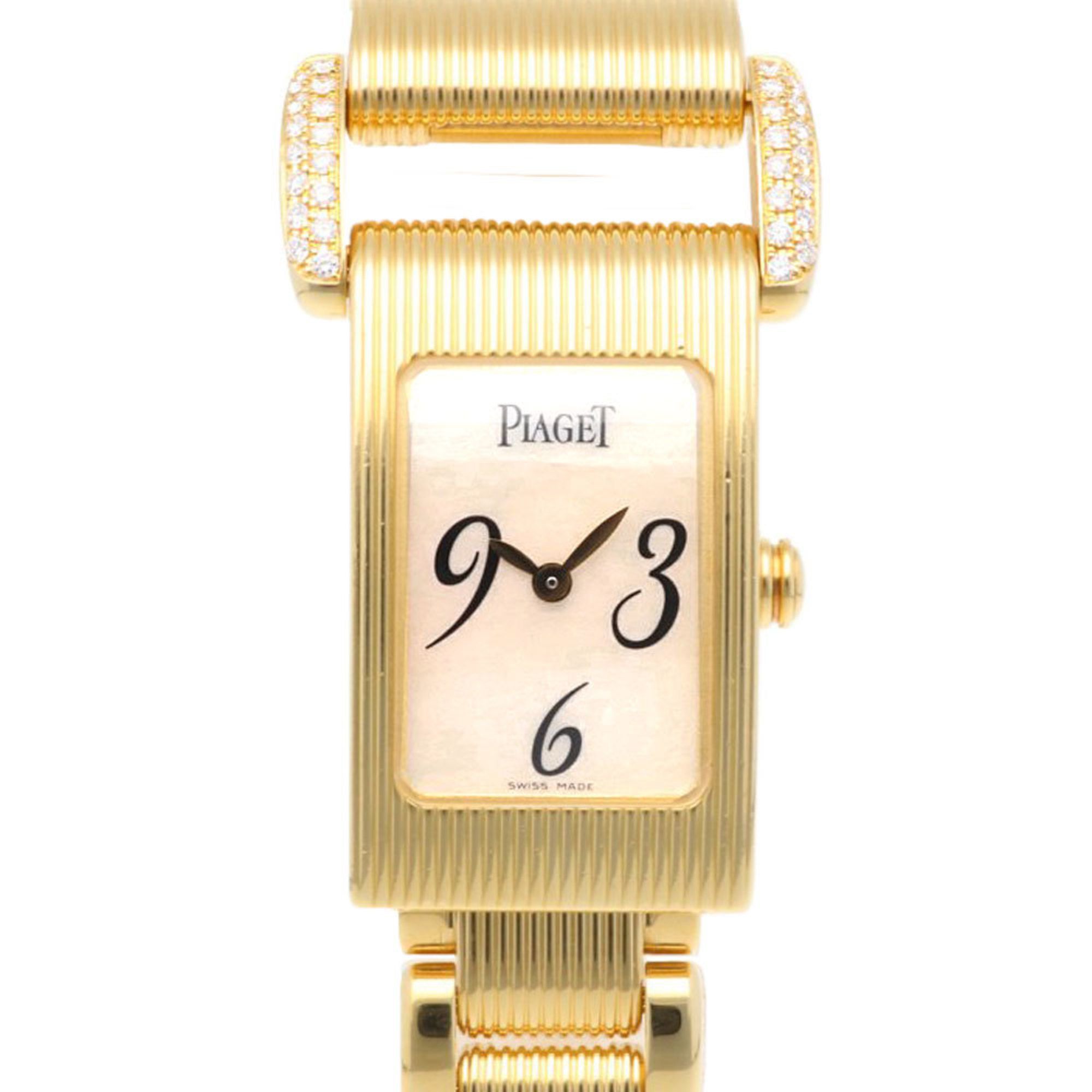 Piaget Miss Protocol Watch, 5322 Quartz, Refinished, Women's, White Shell, Diamond
