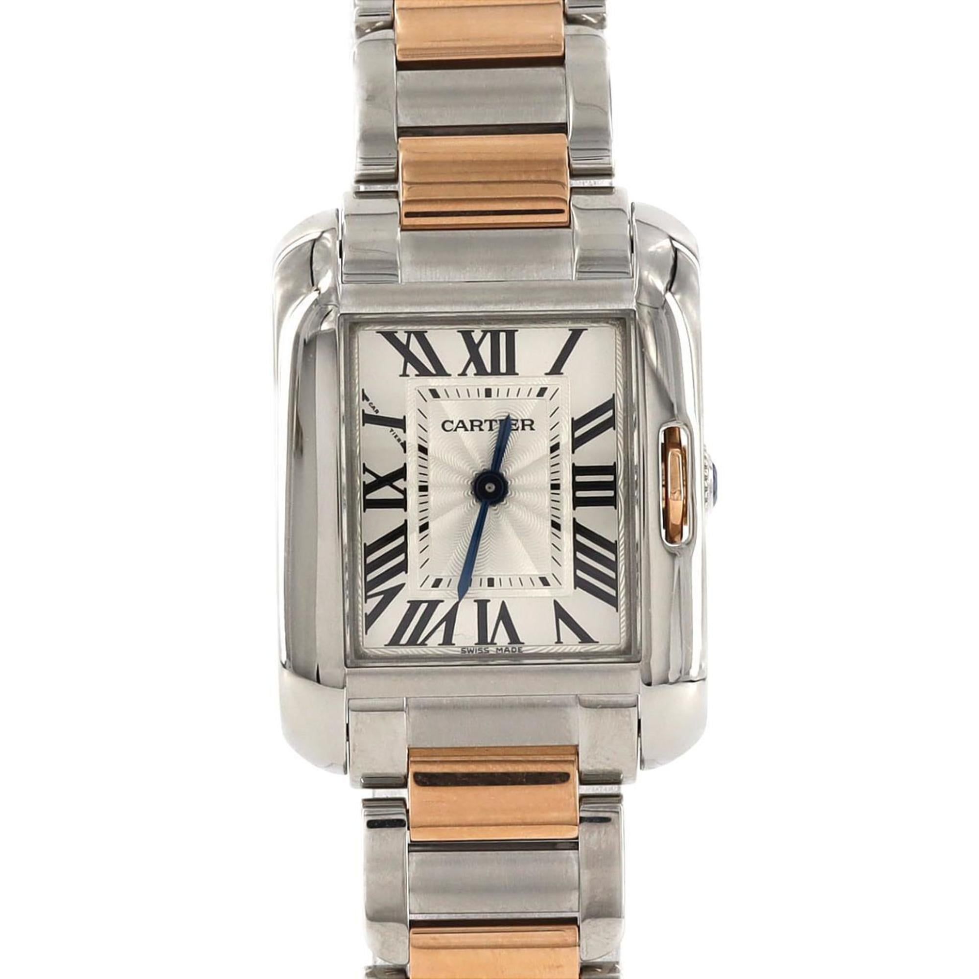 Cartier Tank Anglaise SM PG Combi W5310036 SSxPG Wristwatch Quartz
