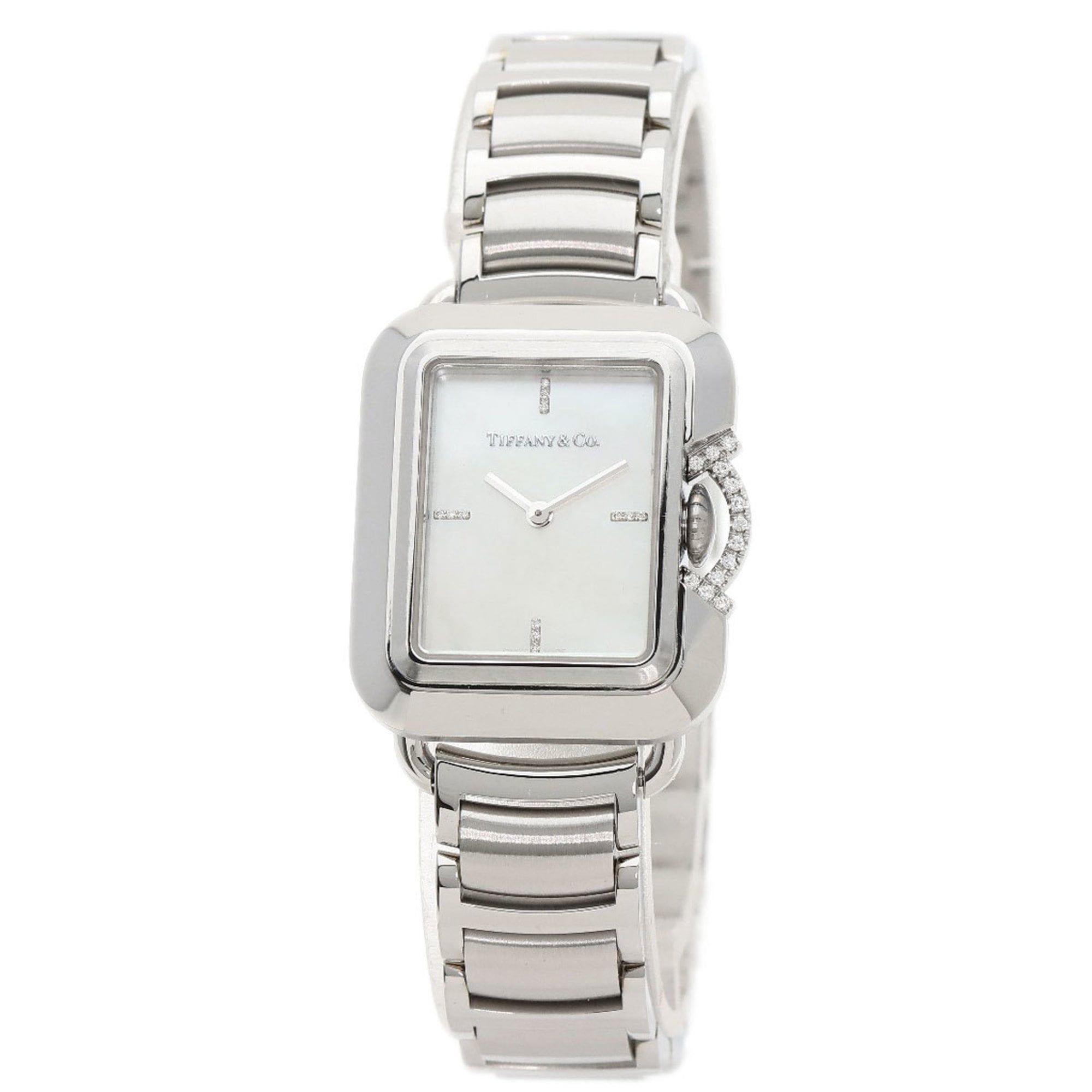 Tiffany 69546161 T Rectangle 375 Limited Edition Watch Stainless Steel SS Ladies TIFFANY&Co.