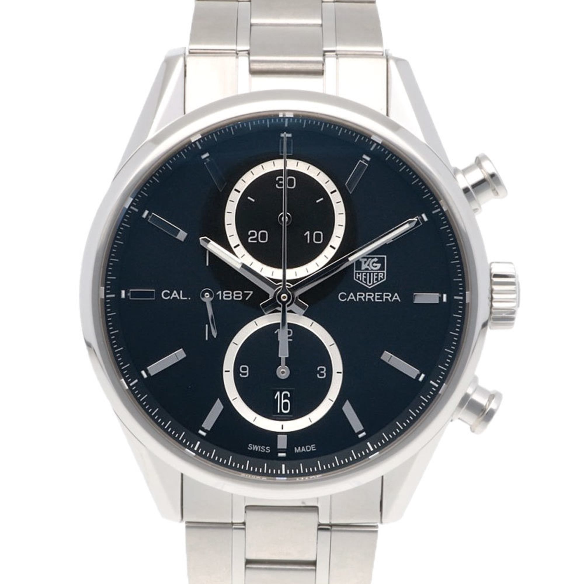 TAG Heuer Carrera Calibre 1887 Watch, Stainless Steel, Automatic, Men's, Chronograph, CAR2110-0, Ove