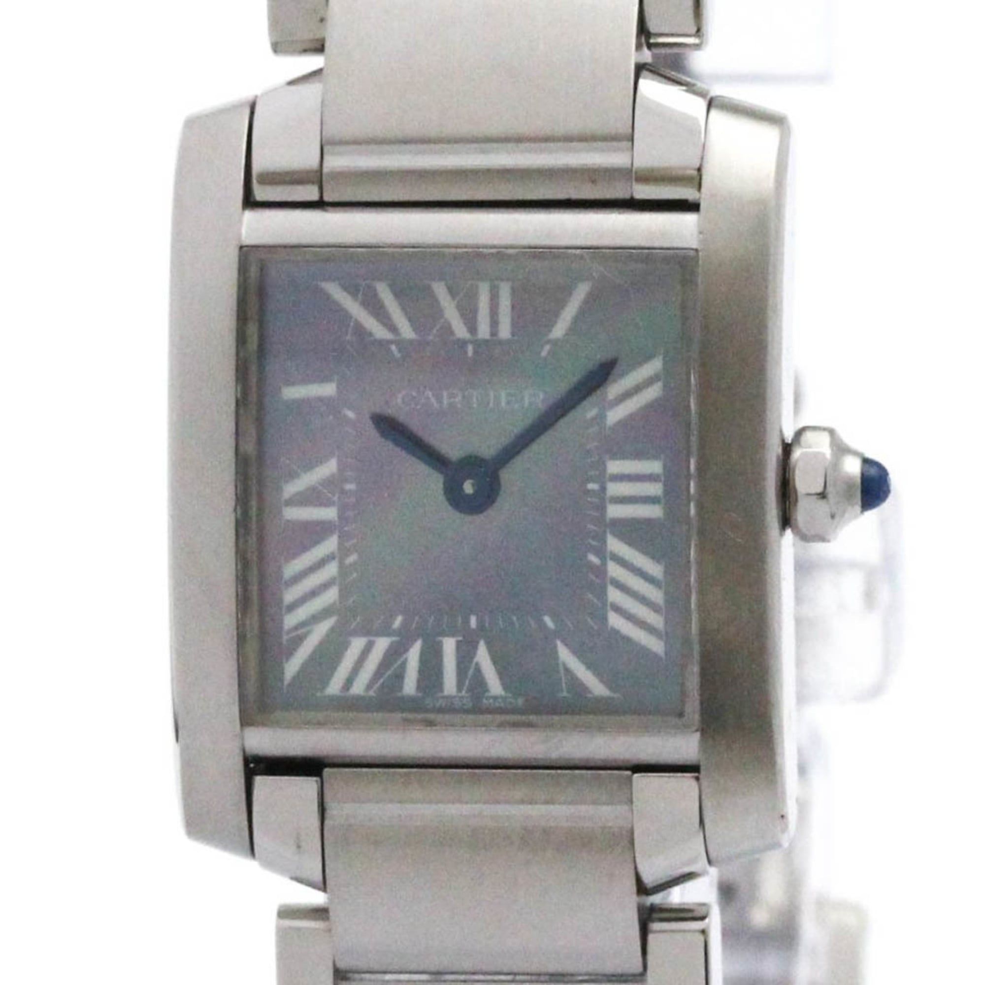 CARTIER Tank Francaise MOP Dial Quartz Ladies Watch W51034Q3 Polished