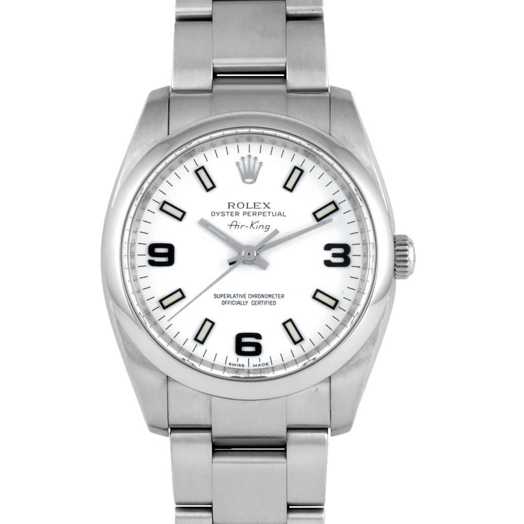 Rolex ROLEX 114200 M series (manufactured around 2007) Automatic watch, white dial, stainless steel,