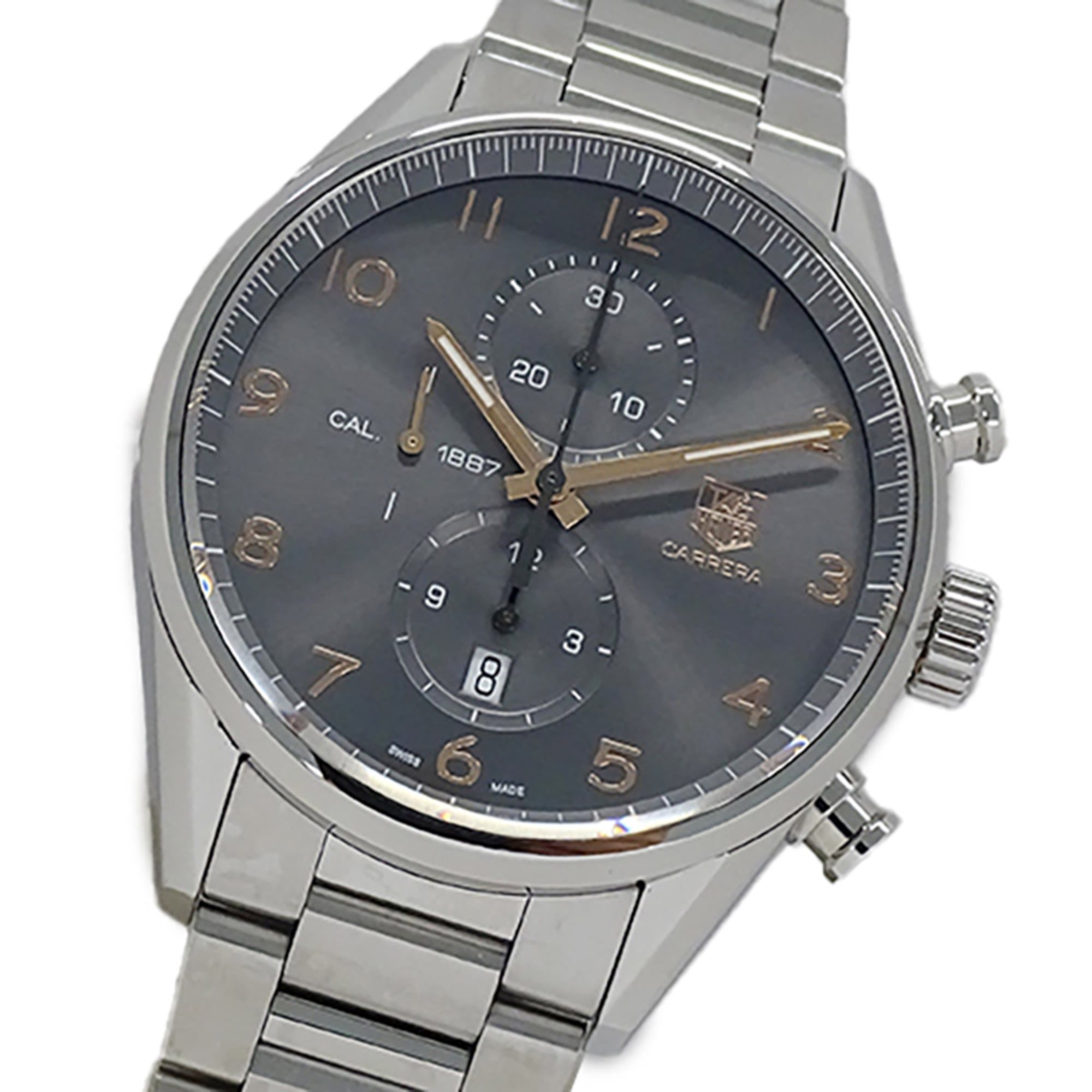 TAG Heuer Carrera CAR2013 Men's Watch, Caliber 1887, Chronograph, Automatic, Stainless Steel, Silver
