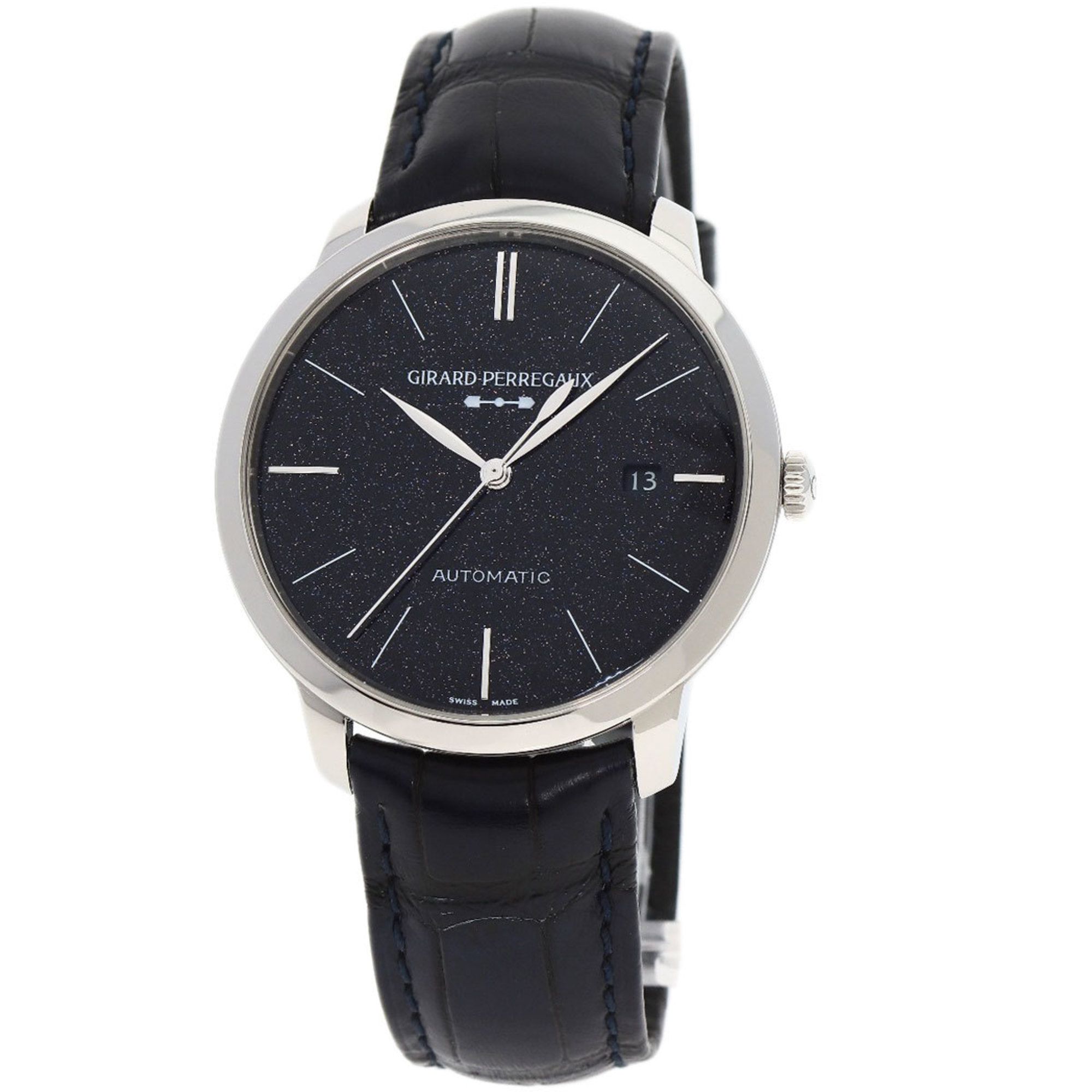 Girard-Perregaux 49555-11-435-BB4A 1966 Orion Aventurine Watch Stainless Steel/Leather Men's GIRARD-