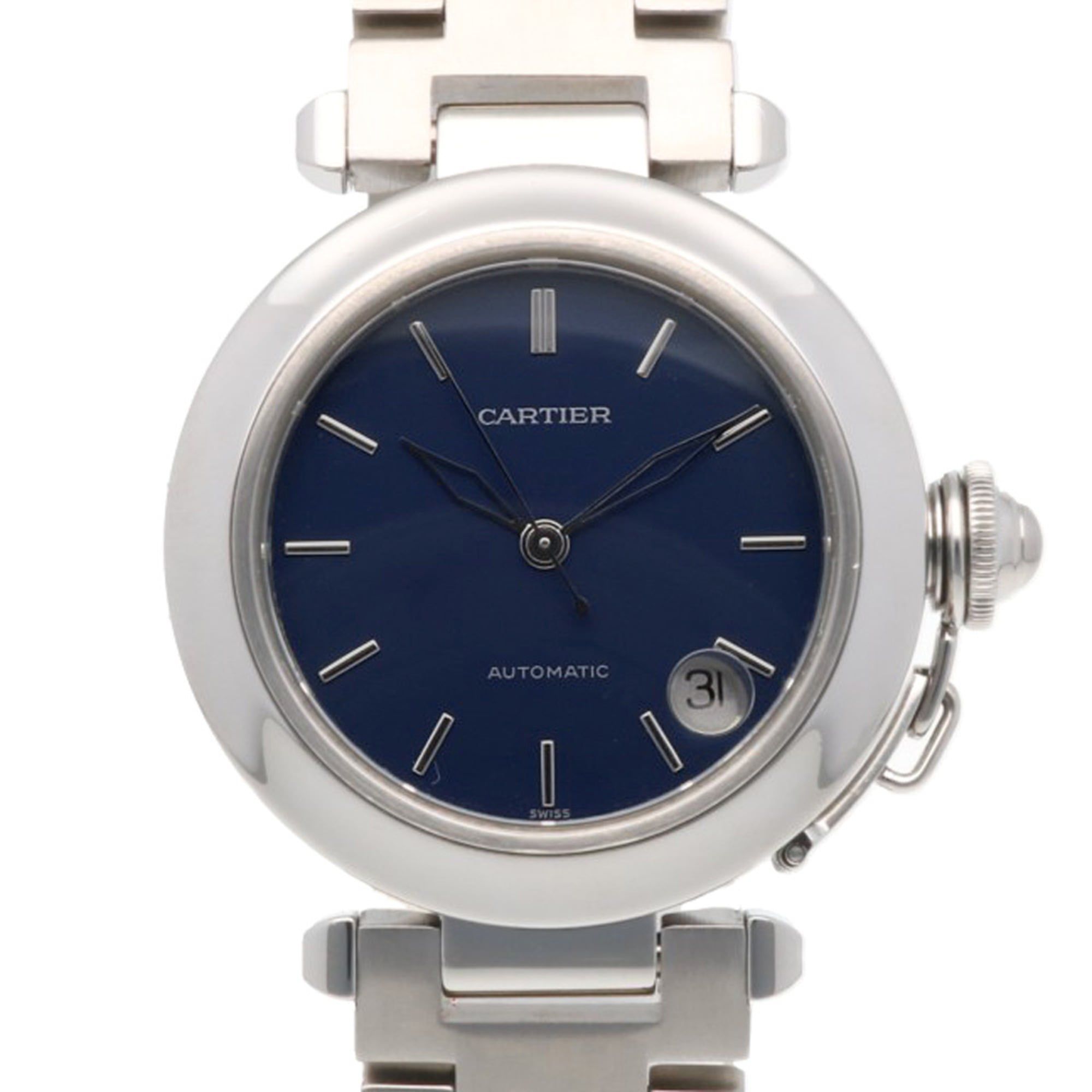 Pre-owned Cartier Pasha C watch, stainless steel, 2324, automatic, overhauled and polished, unisex.