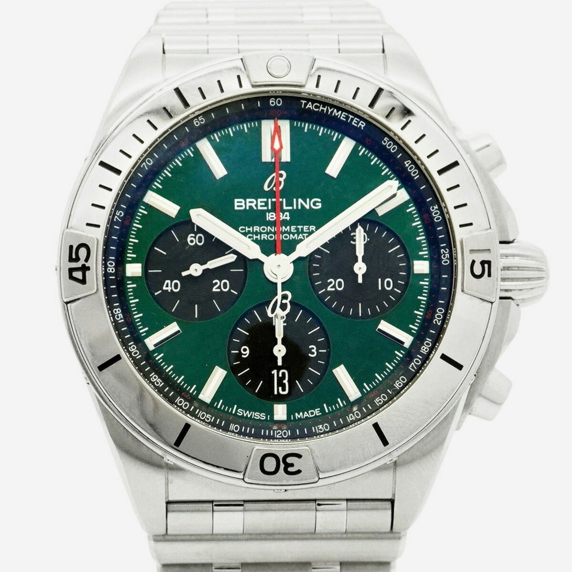 Breitling Chronomat AB0134 Green Dial Men's Watch