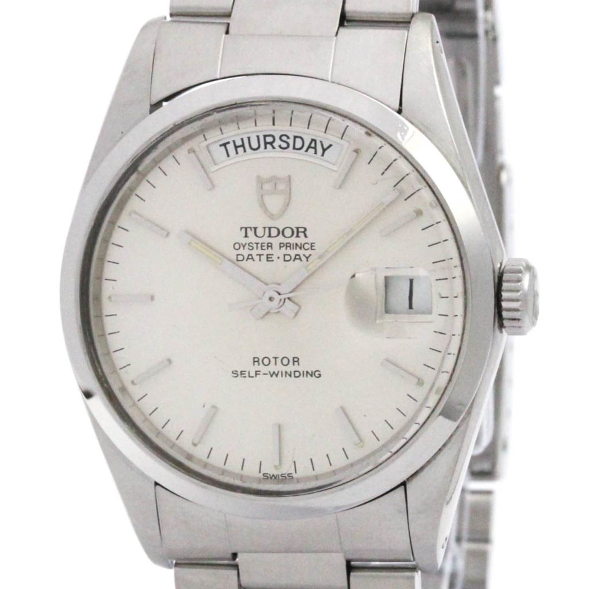 TUDOR Oyster Prince Date Day 94500 Steel Mens Automatic Watch Polished