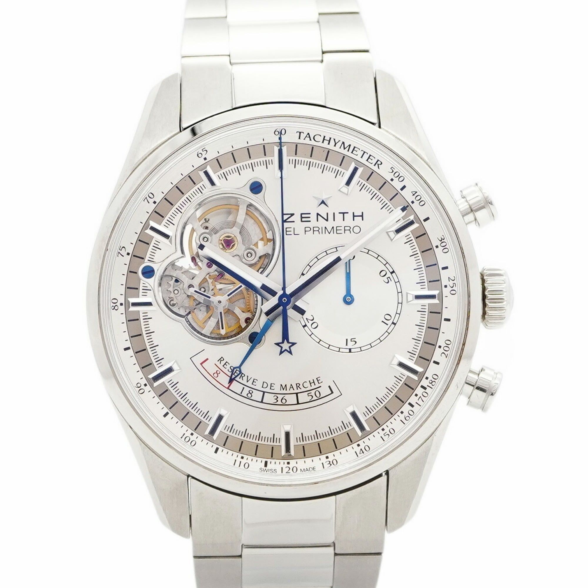Zenith El Primero Chronomaster 03.2080.4021 01.M2040 Silver Skeleton Dial Men's Watch