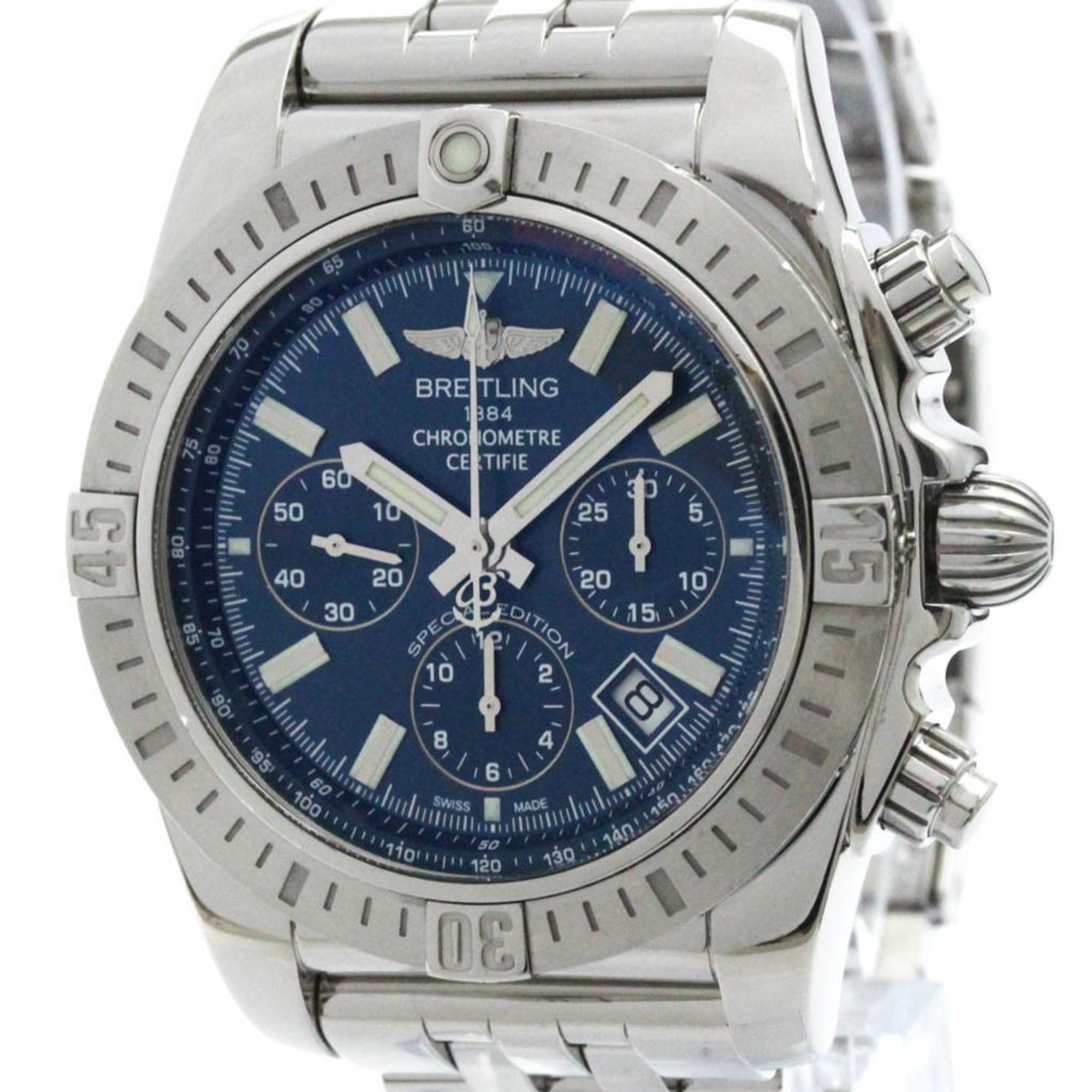 Polished BREITLING Chronomat 44 Airborn Steel Automatic Watch AB0115