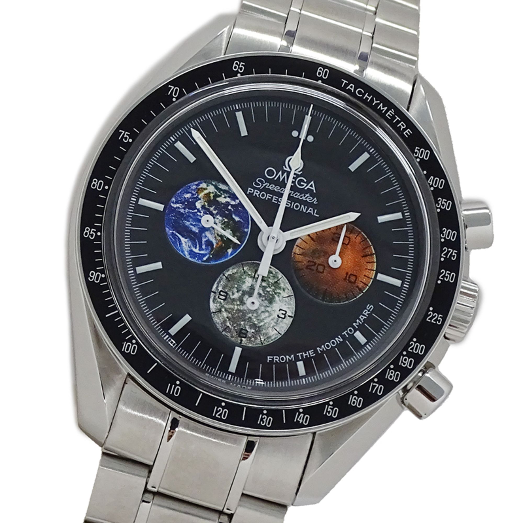 OMEGA Speedmaster From the Moon to Mars 3577.50 Men's Chronograph Watch, Manual Winding, Stainless S