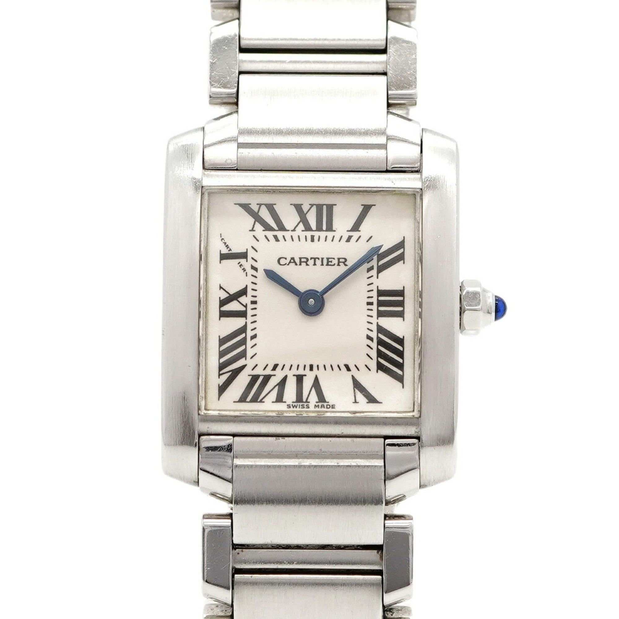 Cartier Tank Française SM W51008Q3 White Dial Women's Watch