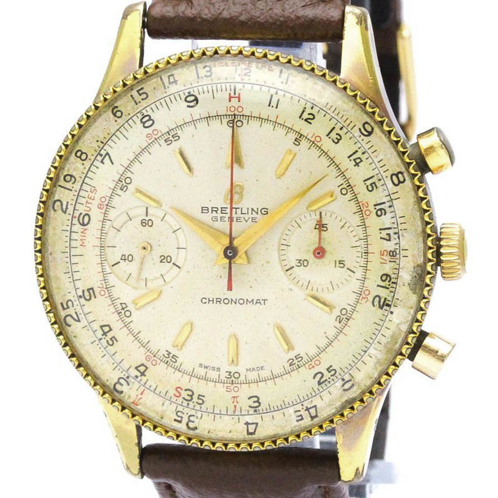 Vintage BREITLING Chronomat Steel Hand-Winding Mens Watch 808