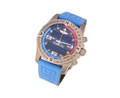 A Breitling Exospace B55 Yachting Connected Men's Sport Watch EB5512221B1E1, featuring a quartz movement with a black carbon 