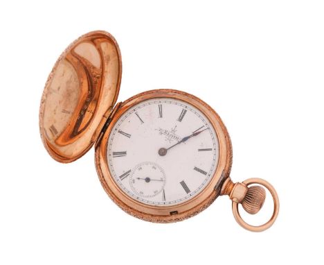An Elgin Natl Watch Co. double hunter fob pocket watch, featuring a keyless wound movement signed ' Elgin Natl Watch Co 31230