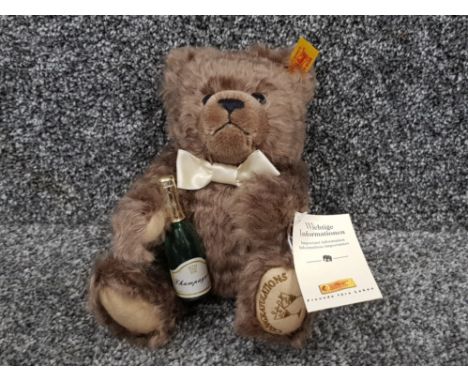 Vintage Steiff congratulations champagne bear with original tags &amp; box