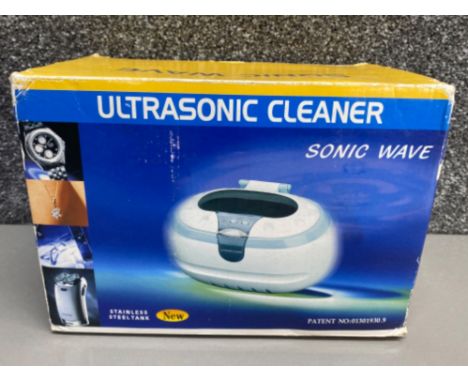 Ultrasonic  jewellery cleaner - stainless steel tub with timer unit, with original box