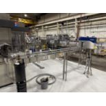 Nercon Stainless Steel Frame Single File Can Conveyor, Appox 3.5" W Belt x 19' OAL, | Rig Fee $250