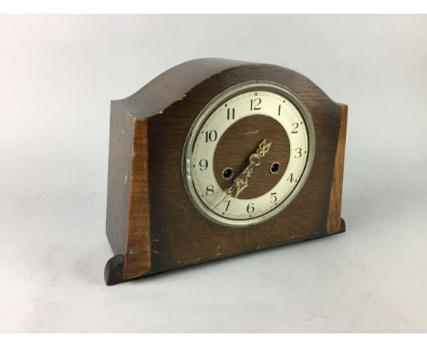 ENFIELD OAK CASED MANTEL CLOCK, along with two other mantel clocks (3)