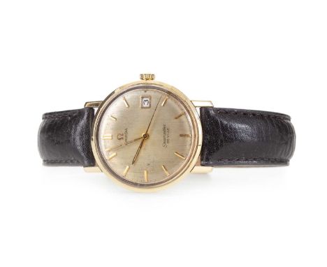 OMEGA SEAMASTER DE VILLE MANUAL WIND WRIST WATCH the round dial with baton hour markers, outer seconds track in black, 34 mm 