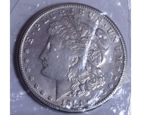 1921 silver Morgan dollar