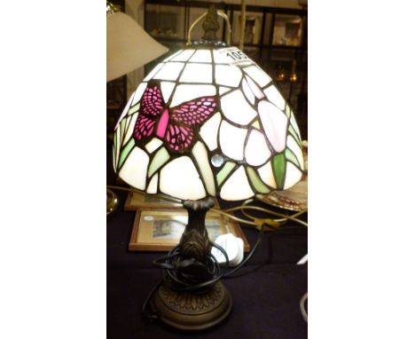 Tiffany style butterfly lamp H: 34 cm
