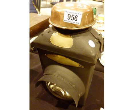 Adlake No 22 railway lamp H: 35 cm