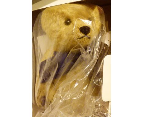 Boxed Steiff Prince William teddy in golden brown