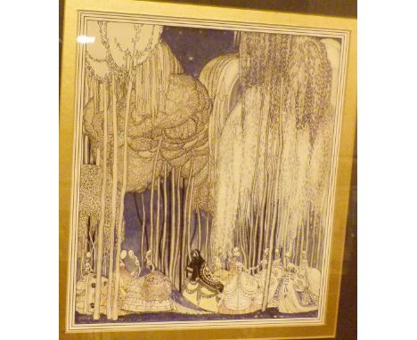KAY NIELSON LITHOGRAPH. Kay Nielson lithograph 'Twelve Dancing Princesses'  - 1978 