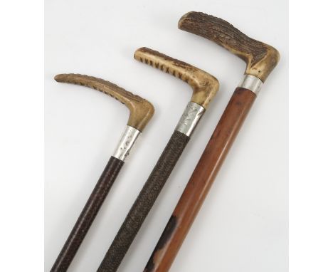 A late 19th century horse measuring walking stick, with horn handle and malachite shaft, measuring in feet, meters and hands,