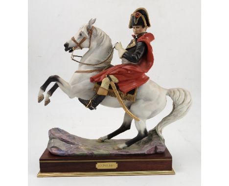 A Royal Worcester Limited Edition equestrian model, of "Napoleon Banoparte", from the series of Famous Military Commanders, m