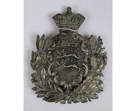 Victorian white metal Duke of Lancaster's own Yeomanry helmet plate 