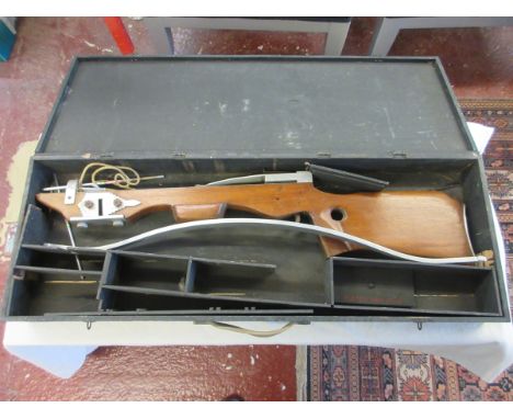 Wood and aluminium crossbow in case 