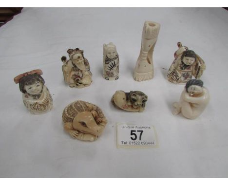 8 assorted netsuke