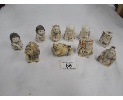 10 assorted netsuke