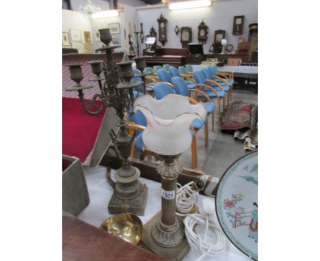 A candelabra, table lamp etc