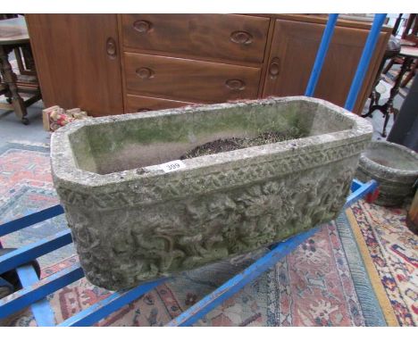 A long garden planter