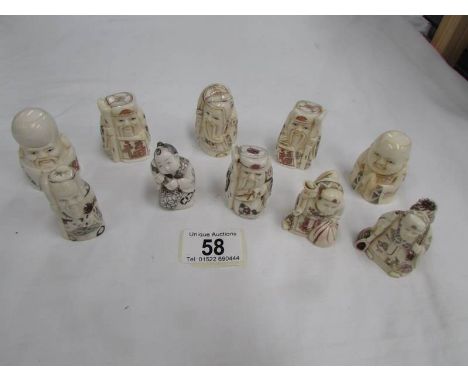 10 assorted netsuke
