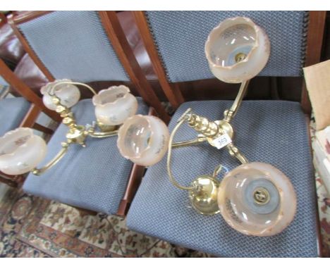 Two 3 lamp ceiling lights