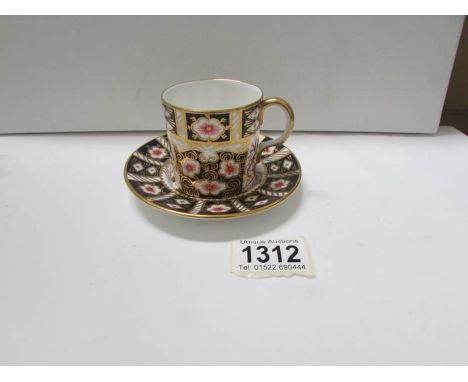 A Royal Crown Derby coffee cup and saucer